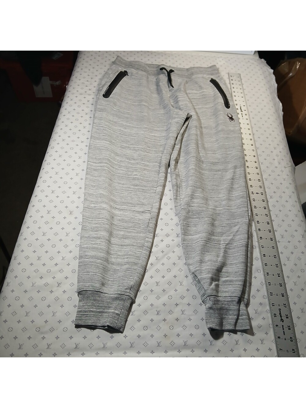 Spyder Gray Jogger Sweatpants Women LG Heather Knit Athletic Lounge Pants